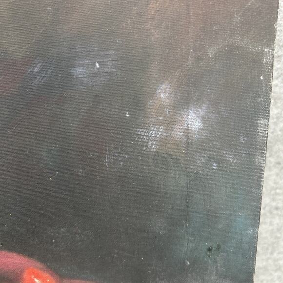 Vtg Southwestern Still Life Painting K. Hoskin Native American Pottery Blanket - Picture 10 of 11